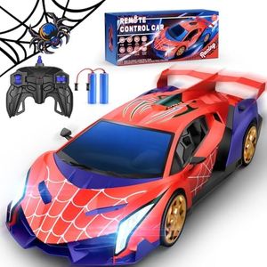 Spider Remote Control Car 1:16, 2.4GHz RC Cars Spider Toys Gifts For 3 4 5 6 7 8 9 10 Year Old Boys Kids, Electric Rechargeable Race Toy Car With Lights, Boys Girls Toys Age 4-6 6-8 8-12 Birthday Gift