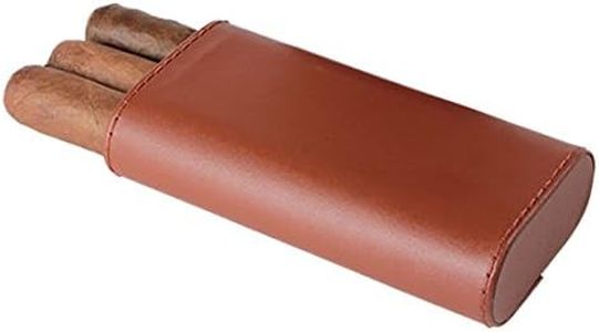 The Big Easy Tobacco Accessories Telescoping 3-Finger Brown Cigar Case