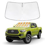 MEJELAKI Windshield Sun Shade Compatible with 2016-2024 Toyota Tacoma Custom Fit Update Foldable Window Sunshade Auto Heat Shield Sun Visor Protector Block UV Rays Keep Your Car Cooler