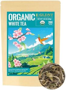 GLDNT Organic White Tea, Premium Organic White Tea Loose leaf, Mild & Smooth Taste, Low Caffeine, 7 Ounce