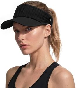 Sun Visors for Women Men Lightweight Adjustable Sun Hat Sunvisor for Golf Running Tennis Black