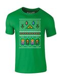 Brand88 Hyrule Christmas, Kids T-Shirt - Kelly Green 12-13 Years