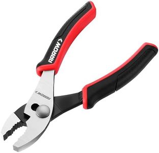 ARROW Slip Joint Pliers, 6 Inch High Carbon Steel Pliers Tool with Rust Resistant Finish, Comfortable TPR Handle, 3-Zone Jaw for Gripping, Tightening, or Loosening Nuts and Bolts