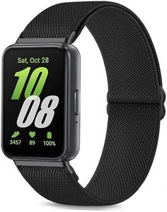 TUCOMO Elastic Nylon Wristband Compatible with Samsung Galaxy Fit 3, Loop Stretchy Replacement Watch Strap for Samsung Galaxy Fit 3 SM-R390 Men Women