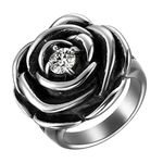 JewelryWe CZ Flower Wedding Rings for Women Jewelry Vintage Silver Color Femme Engagement Ring Accessories