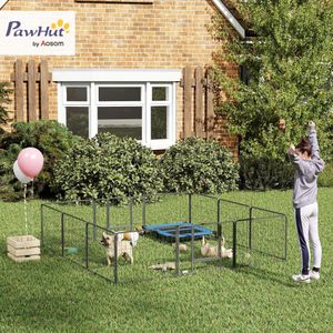 PawHut 12-Panel Dog Playpen, 60cm – Indoor/Outdoor Pet Fence