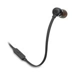 JBL Tune 110 Wired In-Ear Headphones with JBL Pure Bass Sound, Black