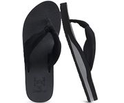 KUAILU Women's Yoga Foam Flip Flops with Arch Support Thong Sandals Non-Slip All Black Size 8