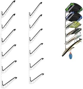 HIKULA 6 Board Surf Rack Wall Mount for Surfboard, Wakeboard, Snowboard Storage Adjustable Wall Hangers Boards Display