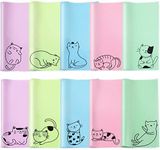 20 Pcs Microfiber Cleaning Cloth Cute Kitty Cat Design Microfiber Cloth Soft Multicolor Glasses Cleaner Cloth for Eyeglasses Camera Lens Cell Phone Screens Glasses, 6 x 6 Inches