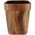 DOITOOL Decor Accessories Small Wood Trash Can Wastebasket Bin Rustic Square Garbage Container Bin for Bedroom Living Room Office Home Kitchen Bathroom Bedroom Bedroom