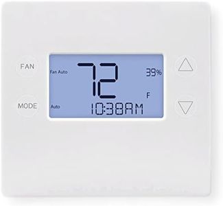 2GIG Smart Z-Wave Plus Model 2GIG-STZ-1 Programmable Thermostat, Humidity Sensing and Control, SmartStart Support, S2 Authentication Security, Fixed Format Display, Auto/On Fan Mode