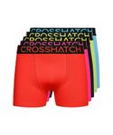 Crosshatch Mens Boxers Shorts (5 Pack) HIGHLIGHTER Multipack Underwear Gift Set Colour Mens Trunk Boxers(XL/Highlighter-MIXED BRIGHT)