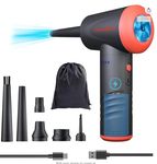 Compressed Air Duster 3-Gear 100000RPM Keyboard Cleaner, Electric Air Duster for Computer Replace Compressed Air Can, Cordless Reusable no Canned Air Blower, 6000mAh Rechargeable Keyboard Duster.