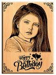 Giftanna Customized Engraved Happy Birthday Wooden Photo Frame Gifts for Friend/Sister/Brother/Mom/Dad/GF