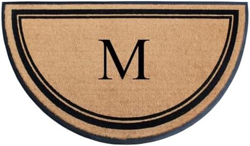 A1HC Natural Coir & Rubber 36x72 Inches Hand Flocked Large Monogrammed Door Mat Thick Durable Doormats for Entrance Heavy Duty Front Door Entry Doormat