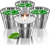 Citronella Candles Outdoor, 4 Pack Total 8oz/240g with Natural Citronella Essential Oil, Soy Wax Citronella Candle Set for Garden Yard Party Hiking Camping Patio BBQ Home Balcony