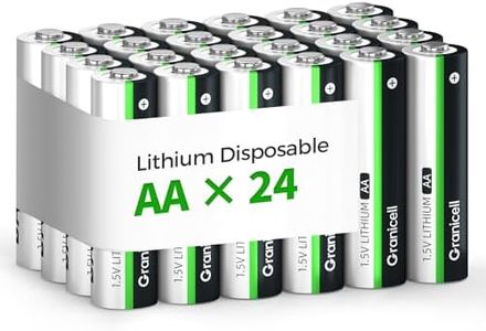 Granicell 24-Pack Lithium AA Batteries | 1.5V for Blink Cameras, Smart Locks, Alarms & Tech Devices | 10-Year Life, Leak-Proof, Extreme-Temp Resistant (Non-Rechargeable)