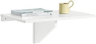 SoBuy Wall-Mounted Folding Table, Kitchen Table, Laptop Table, Dining Table, White, FWT03-W