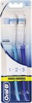 Oral-B Manual Toothbrush, Ergonomic Handle, Reaches The Hardest Areas, Effective Cleaning, Toothbrush Soft Bristles, Size 2 Pieces, Assorted colors
