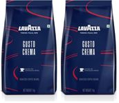 Lavazza Gusto Crema | Roasted Coffee Beans | Medium Roast | Arabica Robusta Blend | Bag|1000 Grams (Pack of 2)