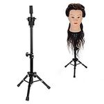 Neverland Beauty Tripod Adjustable Manikin Mannequin Head Holder Hairdressing Training Stand Black