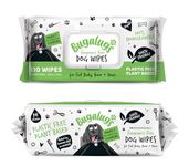 BUGALUGS Dog Wipes, 100% Plastic Free Biodegradable pet wipes for full body, eye wipes, ear wipes, bum & paws. 110 sensitive dog grooming wipes for dogs, puppy & cat grooming (Fragrance Free)