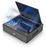 KESONS Biometric Gun Safe - Quick Access Handgun Safe with LCD Display, Fingerprint 0.1s, Digital Keypad, Nightstand, Car (Matt Black)