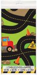 Construction Truck Birthday Plastic Tablecloth, 84" x 54"