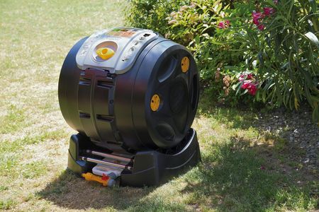 Hozelock Easymix 2-in-1 Rotating Composter, 100L – Fast Mixing, Black