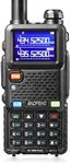 BAOFENG UV-5RM Plus Amateur Radio Multi-Band Walkie Talkie, Rechargeable Handheld Radio with Long Range, Frequency Copy, Airband, 2500 mAh Battery