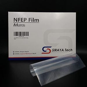 Siraya Tech 2 Pcs NFEP Film - A4 size (210 X 297mm) Better Durability Fewer Layer Lines Accurate Print Results Great for Resin Printing Better Performance Over FEP for LCD DLP 3D Printers