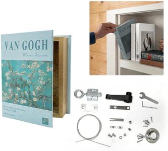 TamBee Hidden Door Book Latch, Secret Book Latch Hidden Door Kit for Bookshelf and Bookcase Doors, DIY Secret Doors Hardware for Home Office, Storage Room, Safe Room