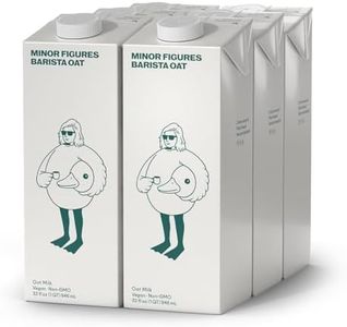 Minor Figures - Oat Milk, Unsweetened Barista Oat Milk, 33.8 Oz (Pack of 6) | Non Dairy Milk | Coffee Creamer | Plant Based | Vegan | Shelf Stable