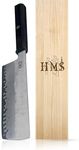 HMS Hand Forged Professiona Kitchen Knife - Japanese HAP40 Triple-Layer Steel (6.5 Inch Nakiri Knife)