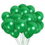 Christmas Emerald Green Balloons 12 Inch 100 Pack Tropical Hawaiian Party Decorations Wild Safari Dinosaur Forest Jungle Theme Party Supplies for Luau Mardi Gras Birthday Baby Shower Greenery Weddings