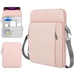 TiMOVO 13 Inch Tablet Sleeve Bag Carrying Case with Shoulder Strap for iPad Air 13 Inch 2024,iPad Pro 13 Inch 2024,iPad Pro 12.9 M2 2022/2021/2020,Galaxy Tab S8+/S9+ 12.4" 2022/2023, Pink