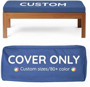 Olliwand Custom Size Cushion Cover,Replaceable Bench Cushion Cover,80+ Colours for Indoor/Outdoor/Patio Cushion Covers