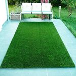 CHETANYA Loomtex High Density Artificial Grass Carpet Floor Mat for Balcony, Garden 6x6 feet AG102