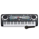 Electronic Keyboard Digital Piano inc Microphone 54 Key Teaching Record Modes