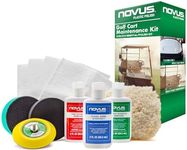 Novus Plastic Polish | Golf Cart Maintenance/Polish Kit | Includes NOVUS Plastic Polish #3#2#1-2 Ounces Each, 2 Buffing Pads, Backing Drill Attachment, 3" Wool Pad, 3 Polish Mates