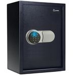 LAVNA Digital Safe Locker with FINGERPRINT, PIN and Manual key Access suitable for Jewellery, Cash, Documents and other valuable of Home Hotel Office Tijori with anti theft alarm