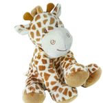 Suki Baby Small Bing Bing Soft Boa Plush Rattle with Embroidered Accents (Giraffe)