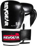 Revgear Boxing Glove S5 All Rounder Leather - Muay Thai Gloves, Kickboxing Gloves, Sparring Gloves, Punching Bag Gloves for Men and Women, Handwrap Compartment