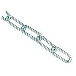 Faithfull FAICHCUT30Z Zinc Plated Steel Chain 3 mm Link Dia. x 2.5 m (8ft 2 Inch) Length 80 kg Load Limit, Silver