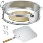 Onlyfire BRK-6023 Pizza Oven Conversion Kit, Stainless Steel Ring with The Thermometer for Weber 22-1/2 Inches Kettle Grills