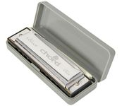 Chord 10 Hole Harmonica With Case & Cleaning Cloth Key A# (Bb)