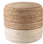 PrintShoppie Jute Ottoman Pouffes for Sitting (1 Piece, 40x40x40 cm) - Handcrafted Pouf for Living Room, Bedroom, Footrest, Office, Home