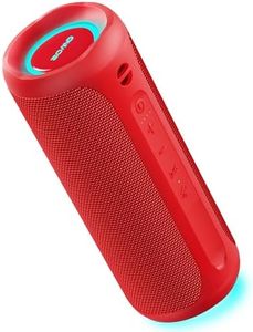 SOWO Portable Bluetooth Speaker, Waterproof IPX7, 25W Loud Wirelss Speaker with Big Audio and Punchy Bass, Outdoor Bluetooth for Party, Beach, Travel, Girls Gifts - Red