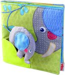 Haba 300146 - Elephant Egon cloth book, soft crackle book with many feel and play effects, beautifully designed baby toys from 6 months (packaging may vary)